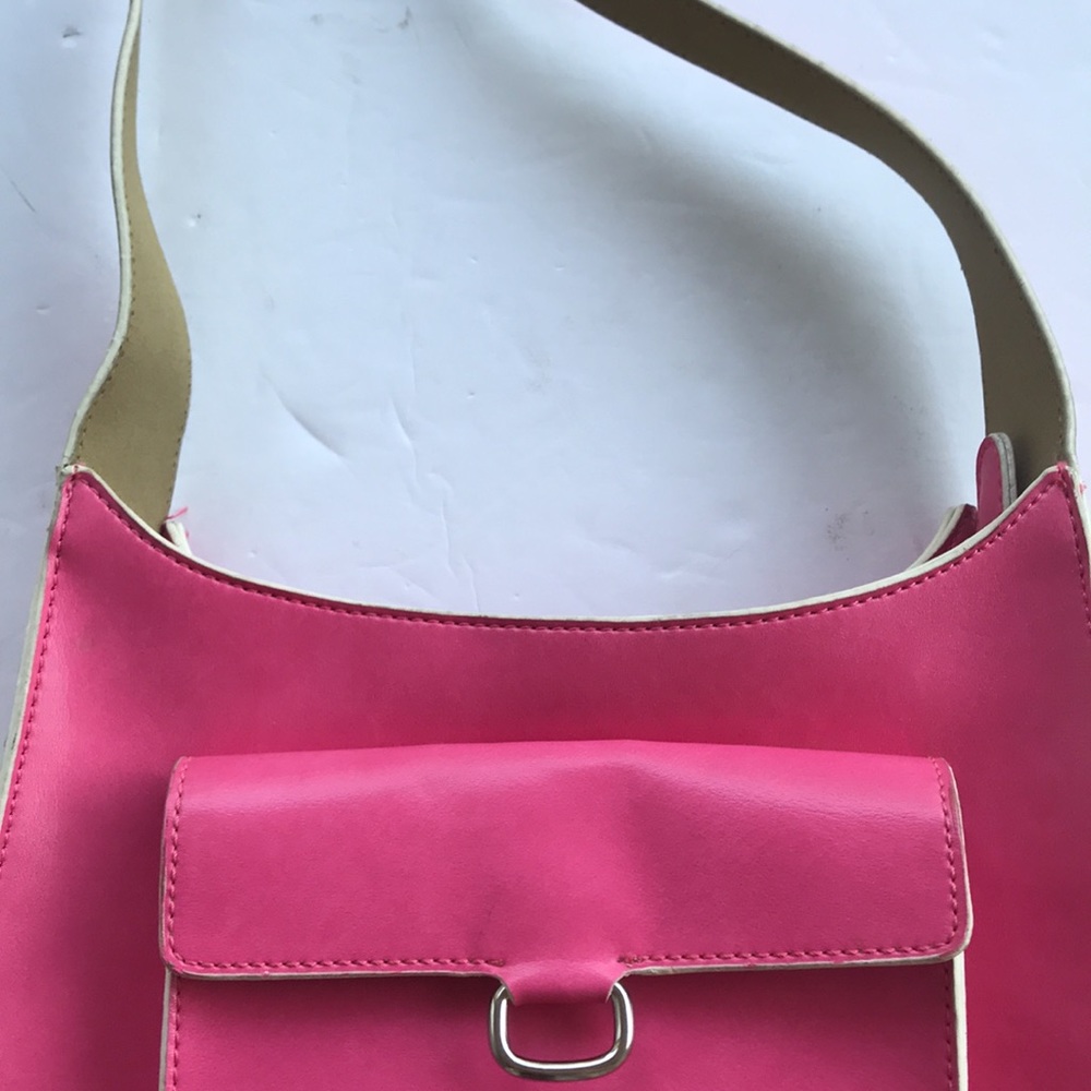 Y2K Vintage Barbie Pink Girly Soho Flap Shoulder Bag Preppy Purse Vegan Mob Wife - Picture 6 of 17